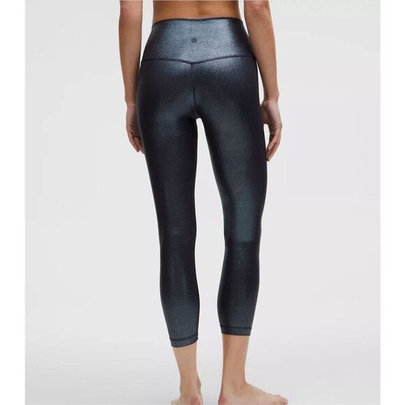 Lululemon Women's Size 10 High Rise Ribbed Align Pants Metallic Shine NWT - Picture 1 of 7
